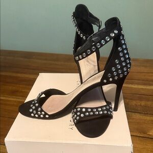 Chinese Laundry Black Heels with Silver Studs